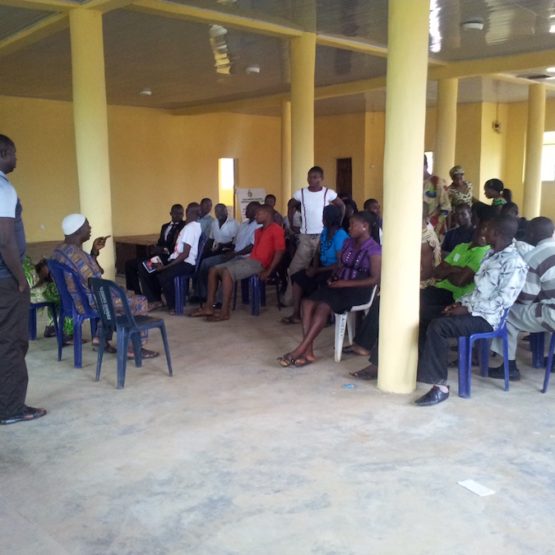 Kabiyesi Oba Sunday Adewumi addressing some unemployed university graduates about youth empowerment