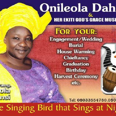 Ekiti Rhythm gospel musician, Onileola Dahunsi