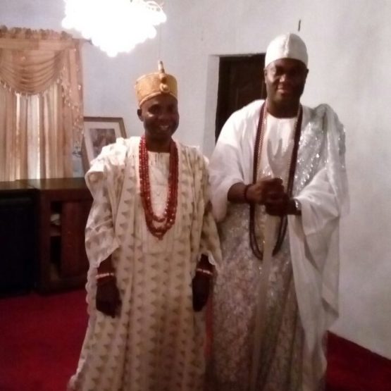 Oba Sunday Adewumi with Ooni Adeyeye Enitan Ogunwusi Ojaja II