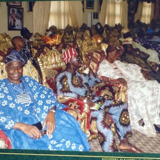 Reception of Igogo entourage by Ooni Olubuse II on October 12, 2010